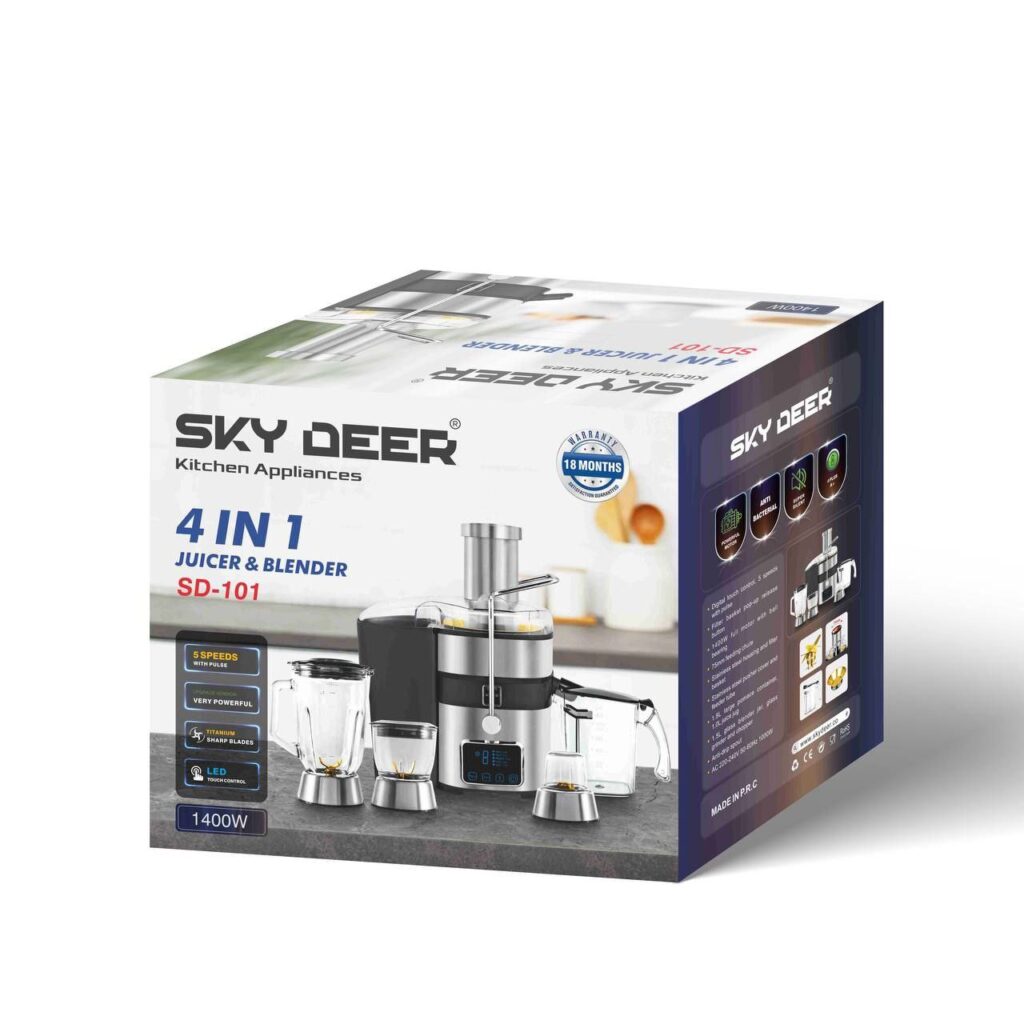 آبمیوه گیری 4 کاره اسکای در SKY DEER SD-10 مدل: SD-101