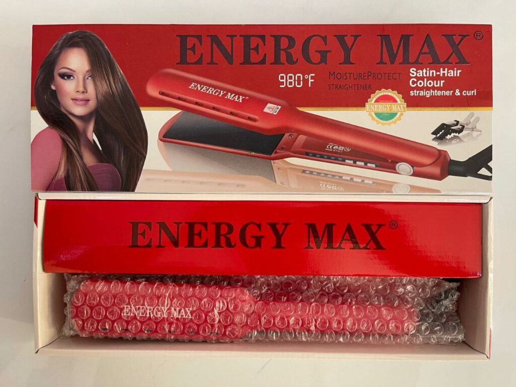 اتو موی فوق حرفه ای مخصوص کراتینه کردن برند انرژی مکسEnergy max