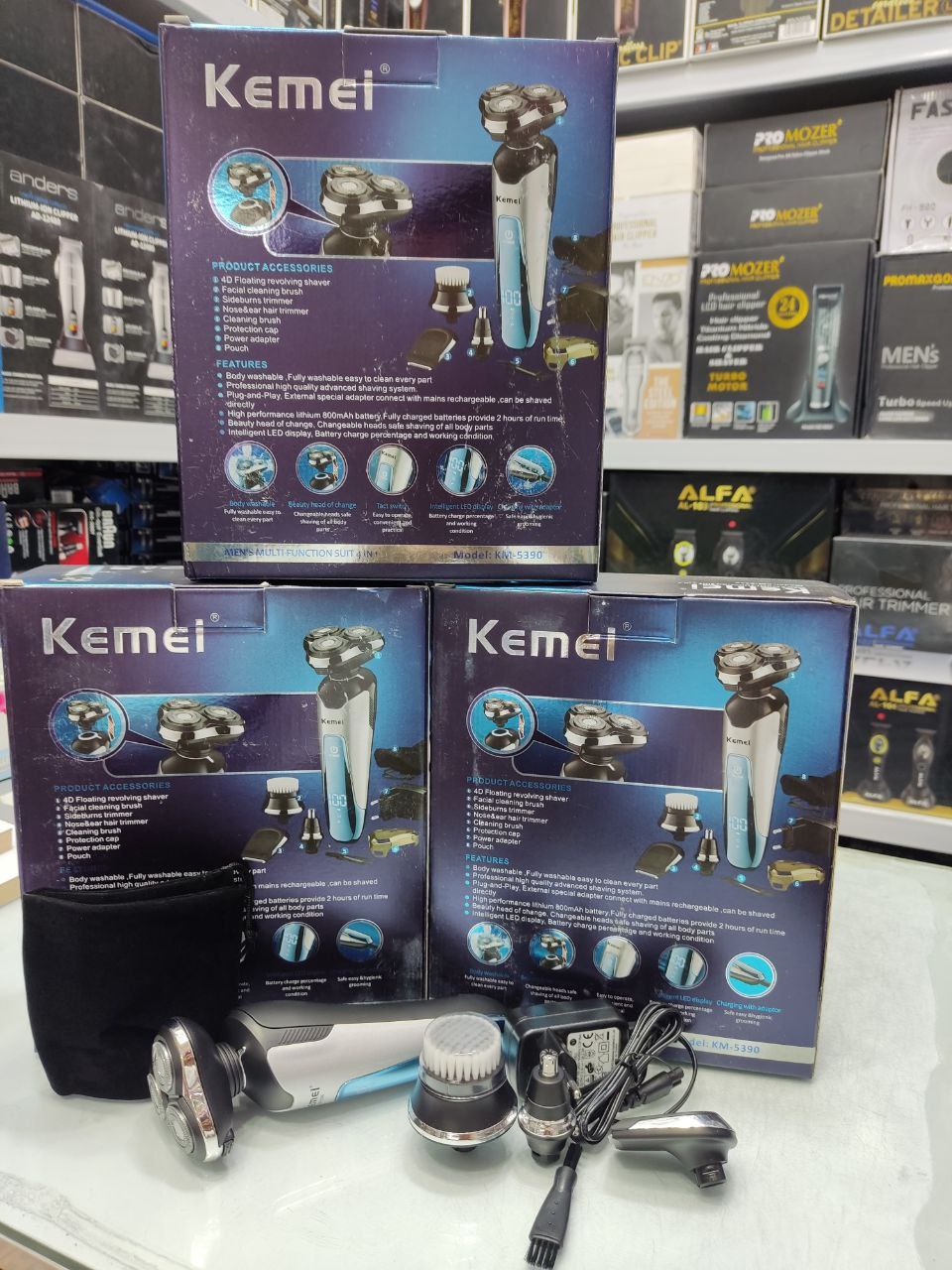 ریش تراش حرفەای دیجیتالی کیمی اصل  مدل: KM_5390
