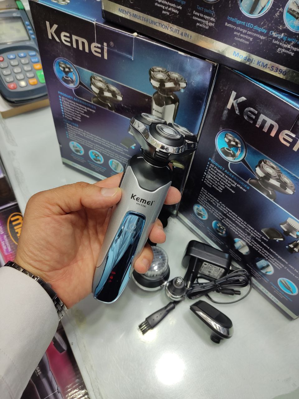 ریش تراش حرفەای دیجیتالی کیمی اصل  مدل: KM_5390
